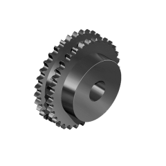 PHS 12B-2BH23_Zincir Dişlisi, İki Sıra, Pilot Delikli, EN