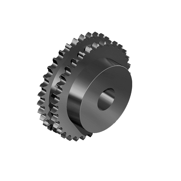 PHS 10B-2B26_Zincir Dişlisi, İki Sıra, Pilot Delikli, EN